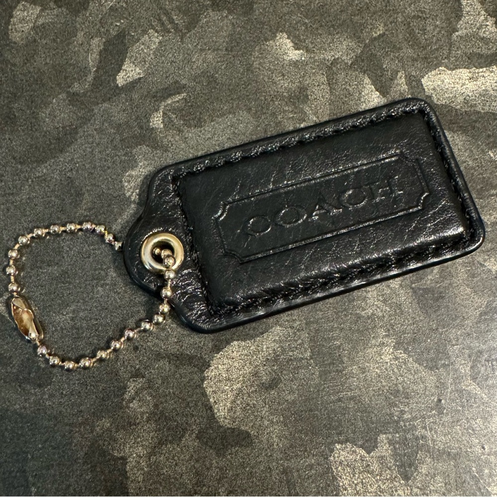 Coach Large Smooth Leather Replacement Handbag Bag Purse Charm FOB Hang Tag Key